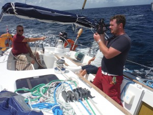 Taking sun sights on the RYA Yachtmaster Ocean Theory Course
