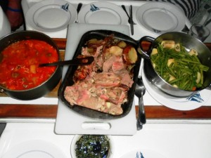 Cooking on boats is great fun!