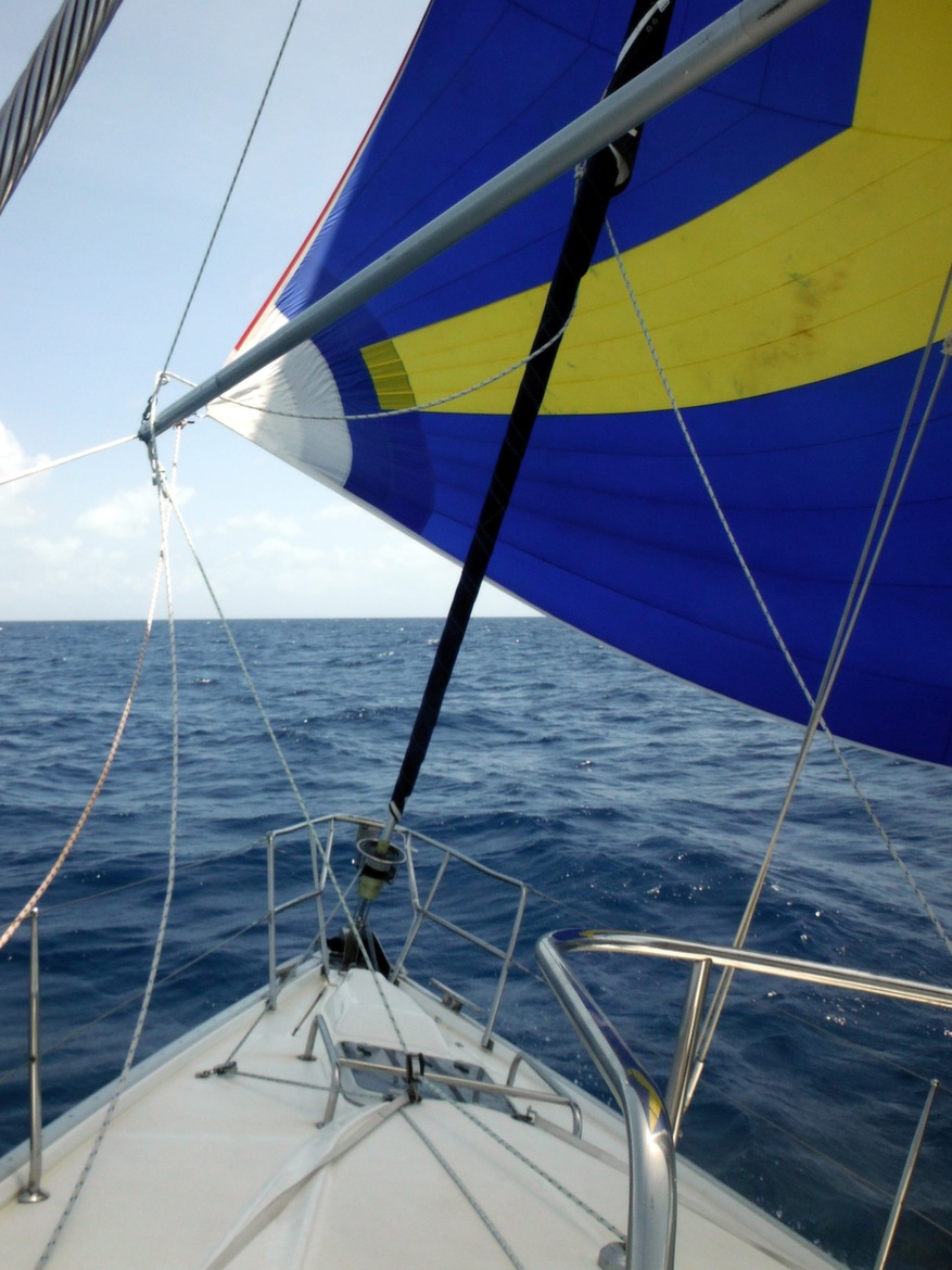 spinnaker pole on a sailboat