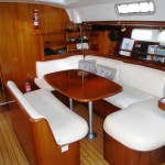 Interior dining area on Chao Lay