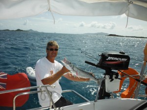 Alex fishing en route | Grenada Bluewater Sailing
