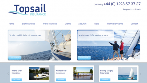 Topsail sailing insurance is easy to book via their website.