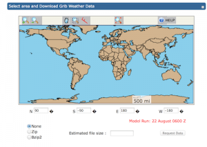 U-GRIB Area selection example