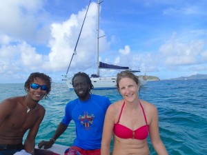 Students on sailing courses in the Tobago Cays