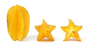 Starfruit resemble stars when cross cut.