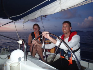 Night sailing on the Day Skipper course in the Grenadines