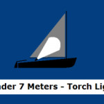 Navigation lights and shapes for a sailing vessel under 7 metres