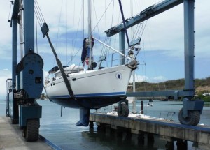Chao Lay being hauled out in Grenada