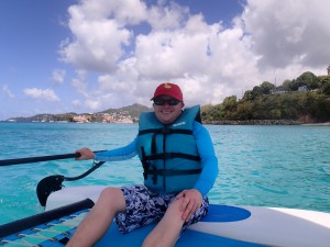 Enjoying hobie cat sailing in Grand Anse.
