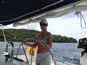 Practicing docking on a Day Skipper course.